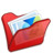 Folder red mypictures Icon